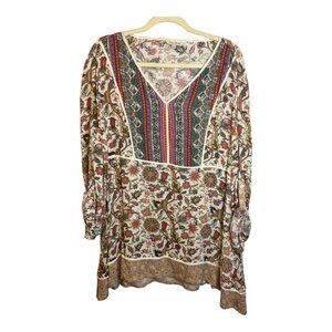 John Mark Blouse Women's Size XL Paisley Boho Floral